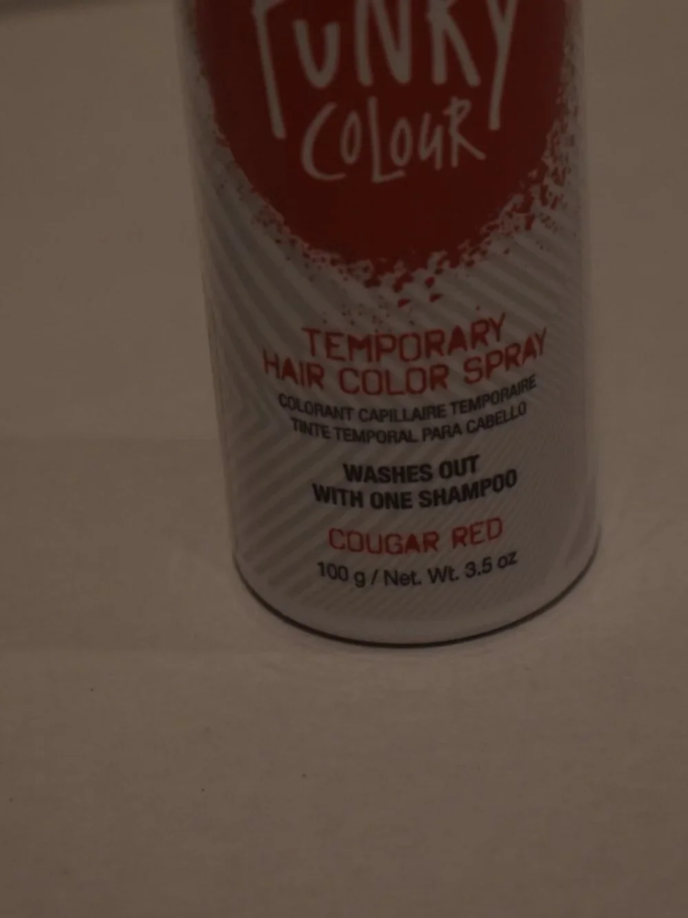 Punky Temporary Hair Color Spray, Cougar Red, Non-Damaging Spray-On Hair Dye